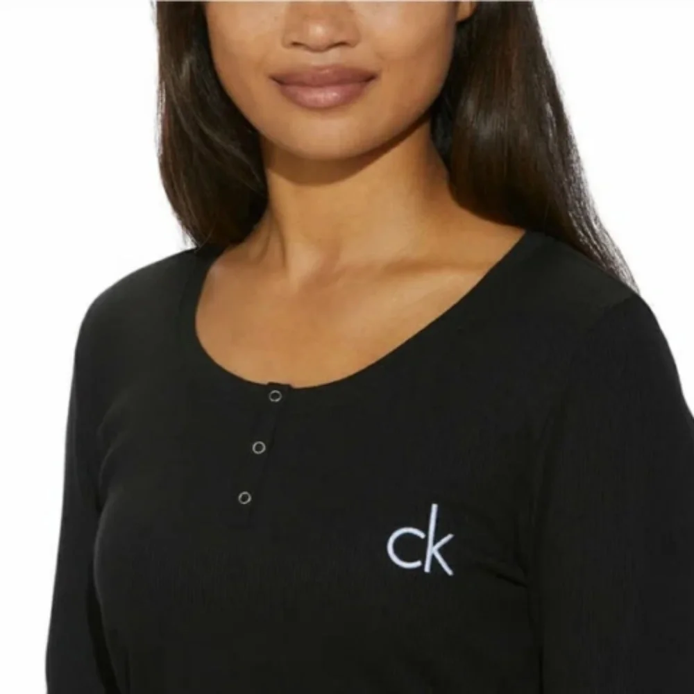 NWT CALVIN KLEIN Black Fleece Two Piece Pajama Pant Set Sz S - Picture 2 of 4